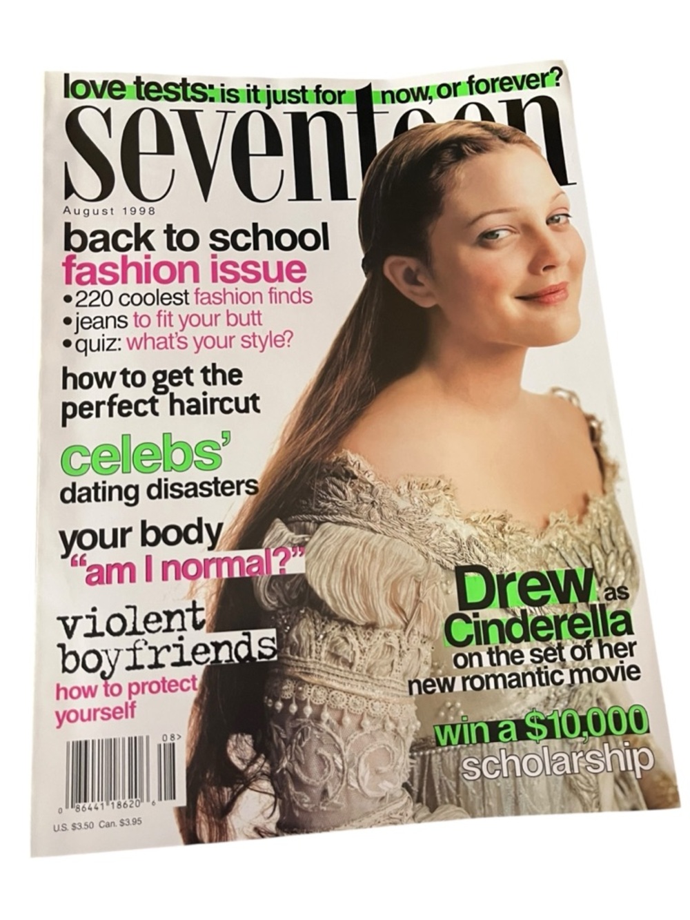 Seventeen Magazine Ever After August 1998 Drew Barrymore Cover Vintage Y2K